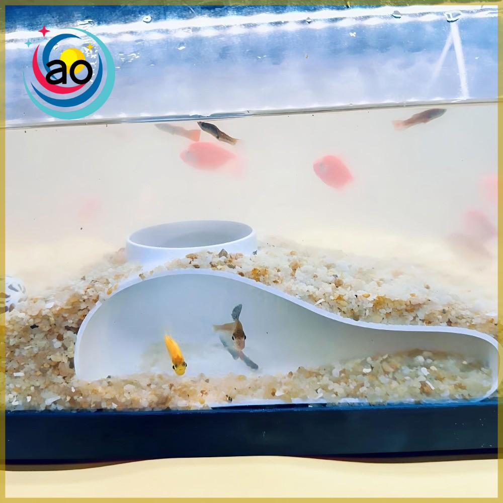 BHEM8 Đường cong Hang động đường hầm dưới lòng đất cho bể cá Dưới đường hầm sỏi Đa chức năng Trang trí bể cá một lỗ  Trang trí bể cá Đường hầm trang trí bể cá