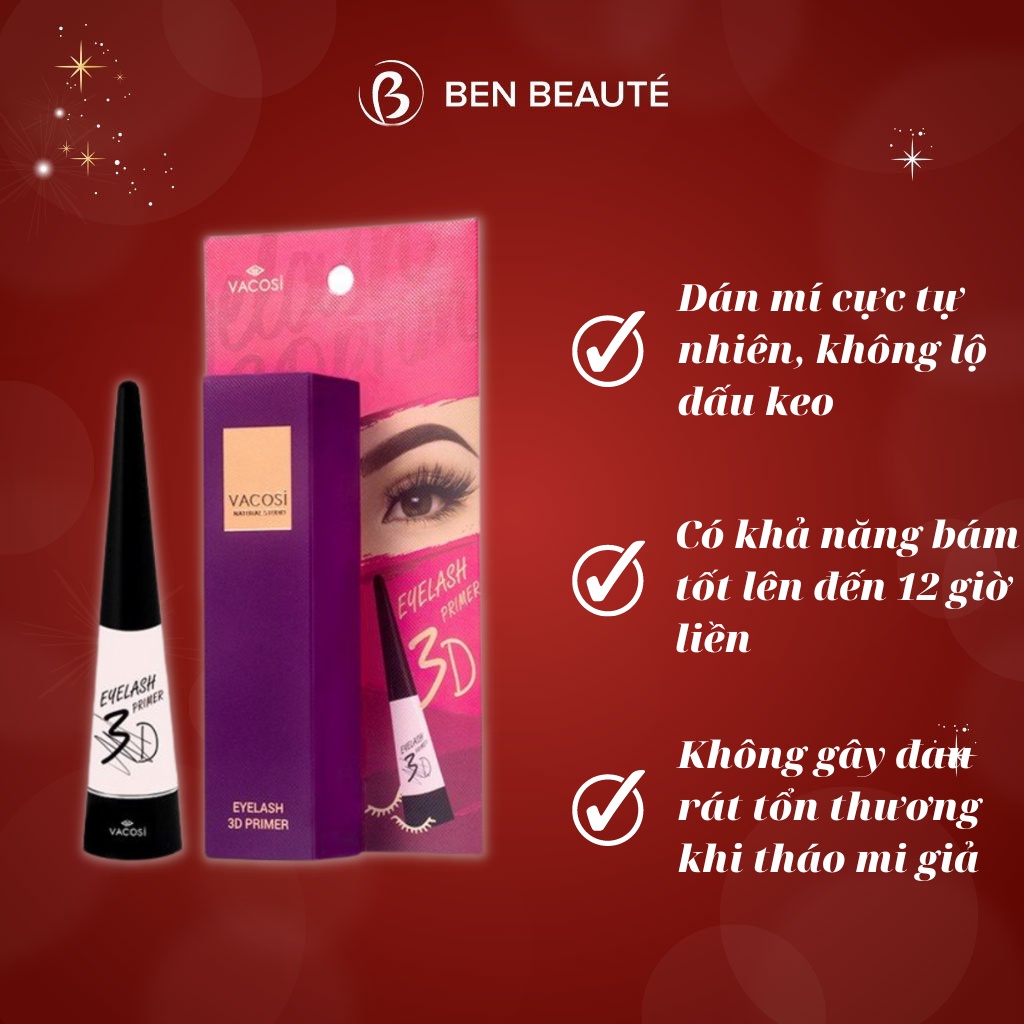 Keo Dán Mi Giả Vacosi Eyelash 3D Primer 8ml