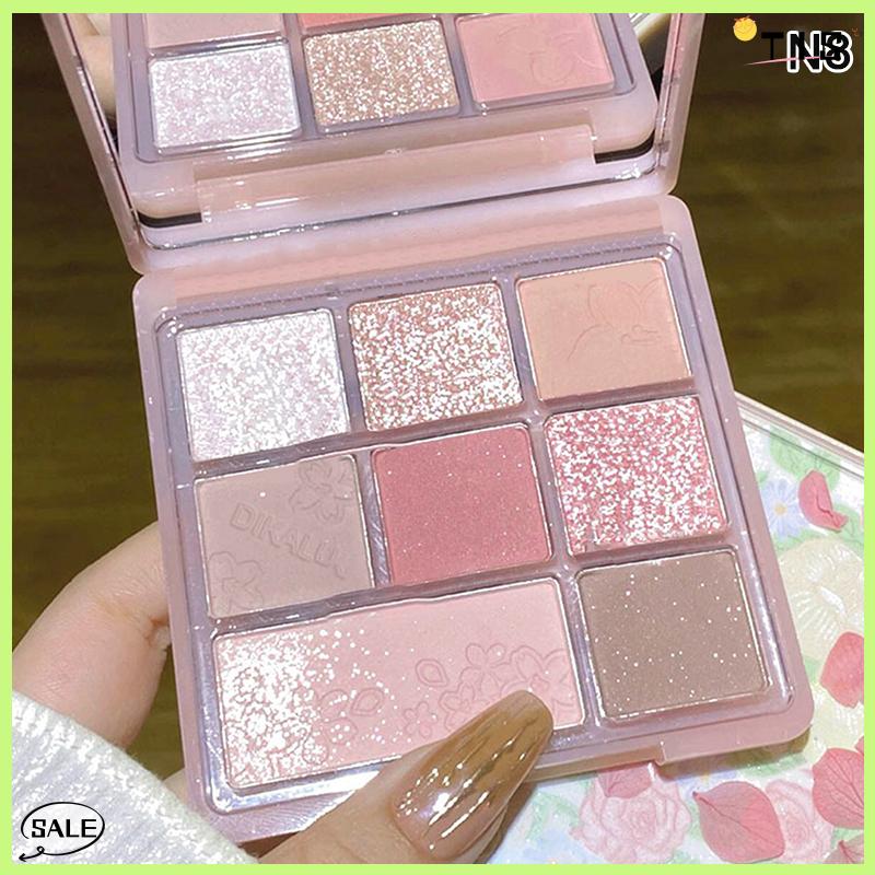 Follow Get New【TIS】 Dikalu xi măng Eye Shadow Palette trang điểm mắt long lanh đường viền sắc tố bảng màu ngọc trai ánh sáng lung linh thời trang Hàn Quốc bóng trang điểm - 2