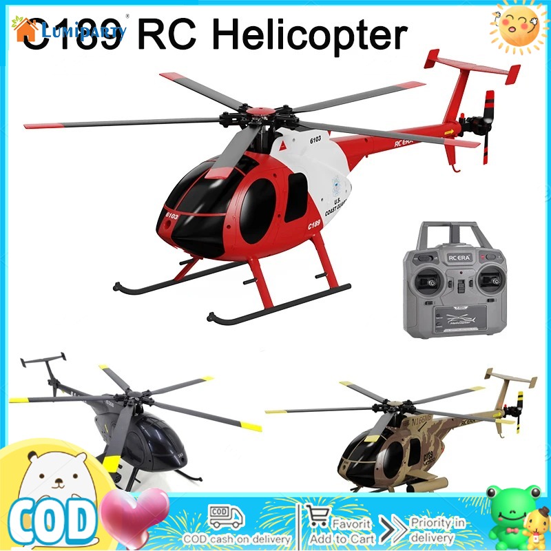 C189 MD500 Remote Control Helicopter 6 Axis Gyroscope RC Helicopter Toys Dual Brushless Motors Airplane Gifts For Boys Girls ราคา 10,966 บาท*ส่งฟรี