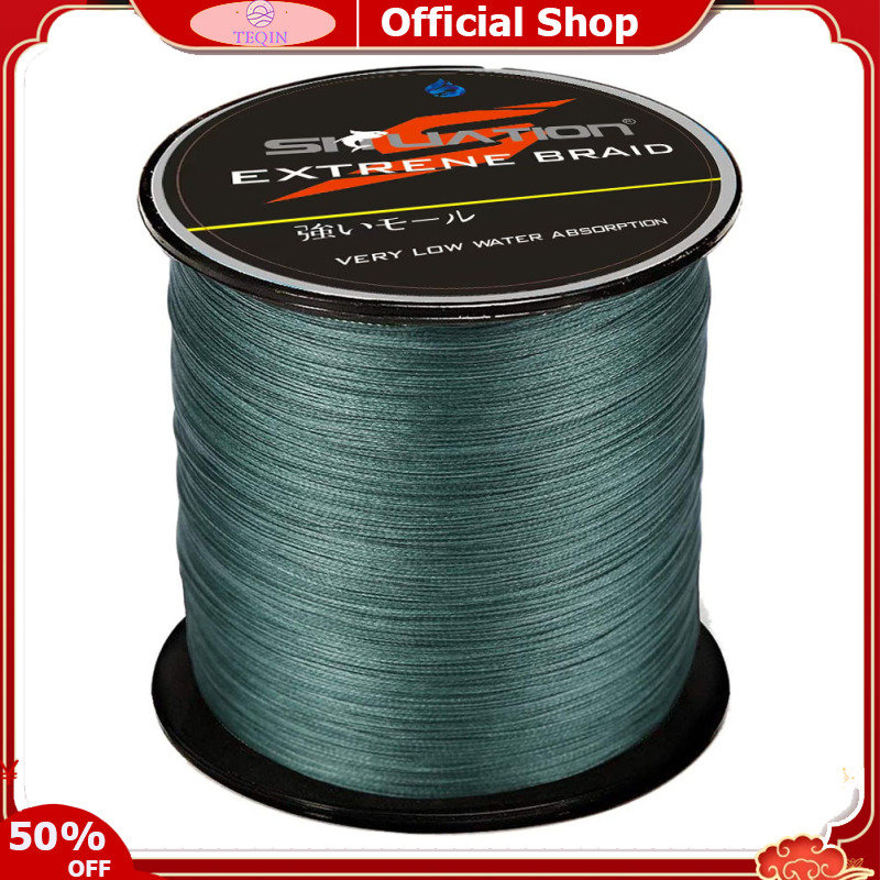 TEQIN IN stock 500m Pe Fishing Line Super Performance Long Casting 4 Strands Braided Lines For Saltwater Freshwater ราคา 139 บาท*ส่งฟรี