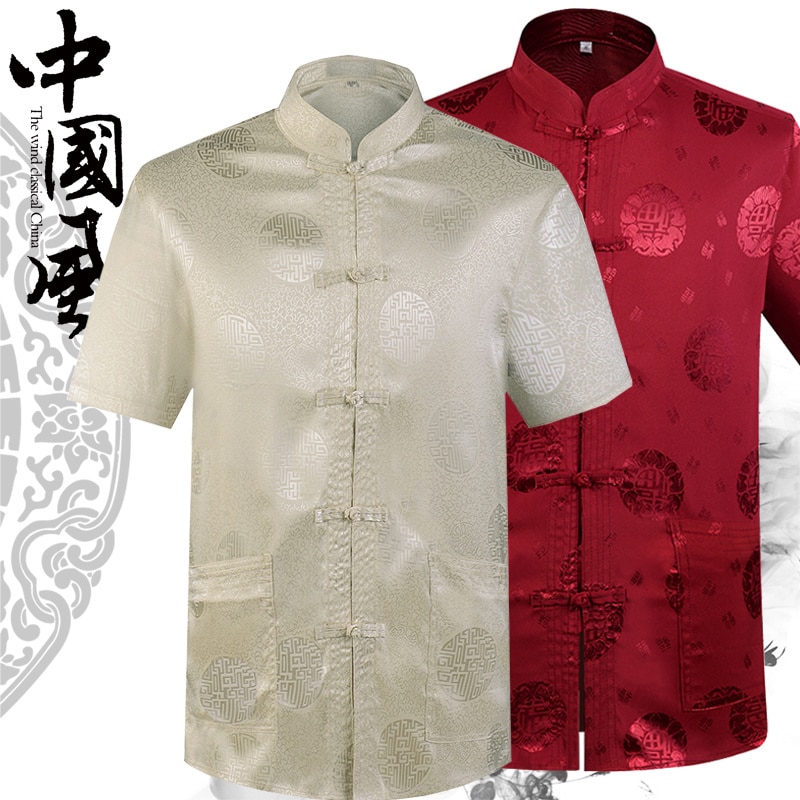Quần áo Trung Quốc truyền thống cho phong cách nam năm mới Áo sơ mi quần áo áo nam Hanfu nam Wu tang clan phù hợp với kung fu Tai Chi