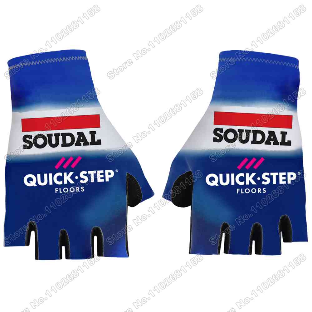 2024 soudal nhanh chóng bước cycg găng tay chống trượt Gel nửa ngón xe đạp đường trường Jersey xe máy Găng tay thể thao MTB Mitten Găng tay đấm bốc