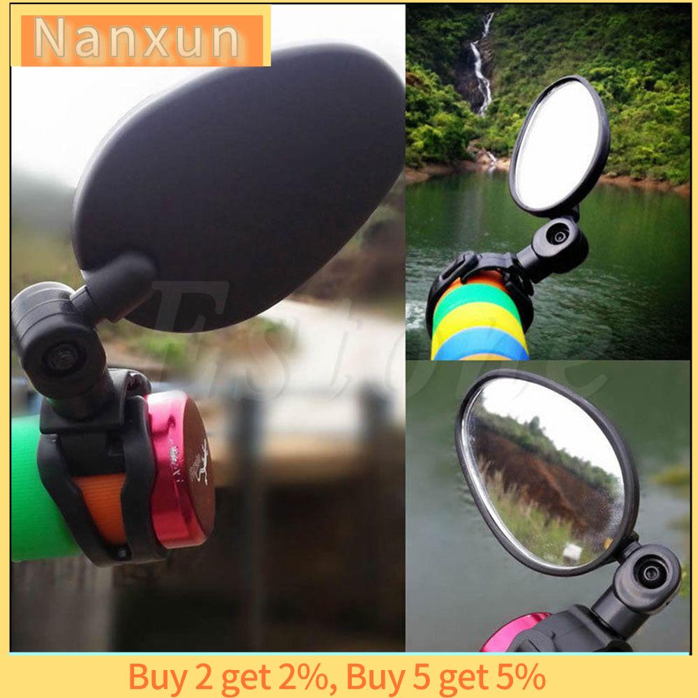 NWSJ Sự an toàn Ngoài trời Xem phía sau Xoay 360 ° Đạp xe Chiếu hậu xe đạp Tay lái Gương xe đạp Kính nhìn xe máy