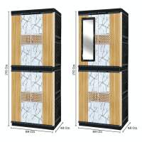 AKAKO ASLI - LINK KHUSUS INSTAN LEMARI PAKAIAN PLASTIK 2 PINTU JUMBO MOTIF VIP 1 VIP 2 DAN HAPPY
