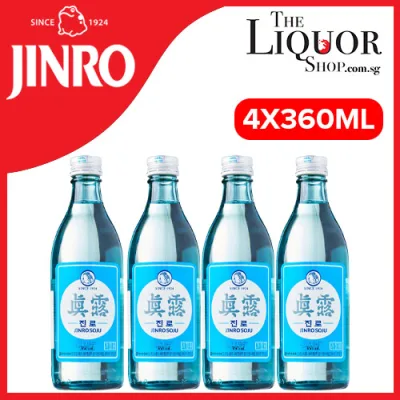 (Bundle of 4 Bottles x 360ml) Jinro Is Back Korean Soju