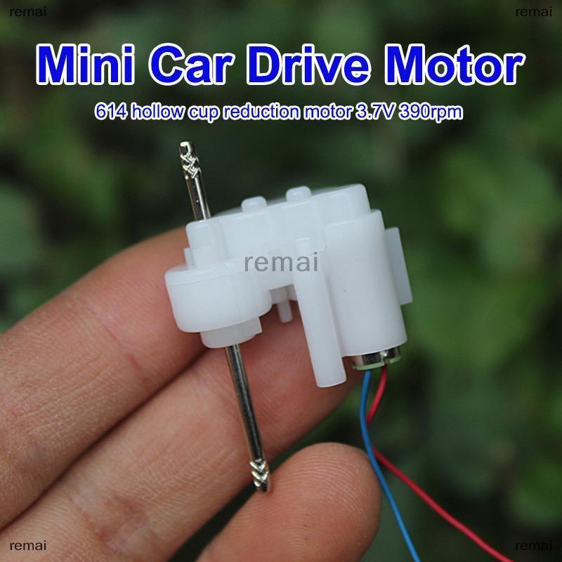 remai Mini 614 coreless bánh có động cơ DC 3.7V 390 vòng phút kép trục Micro coreless hộp số giảm tốc động cơ DIY sở thích đồ chơi xe hơi