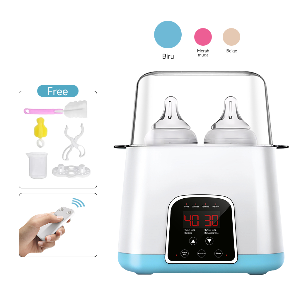 Mocababy Sterilizer Botol Bayi Alat Steril Botol Susu Bayi Ada Remote/ Penghangat Botol Steril Bayi / Alat Steril Asi Botol / Smart Milk Warmer MF06