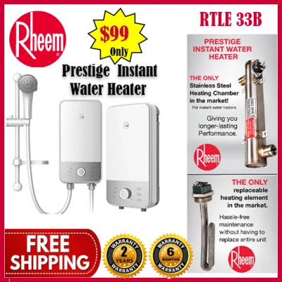 Rheem RTLE-33B | Prestige Instant Shower Heater New Arrival Free Delivery