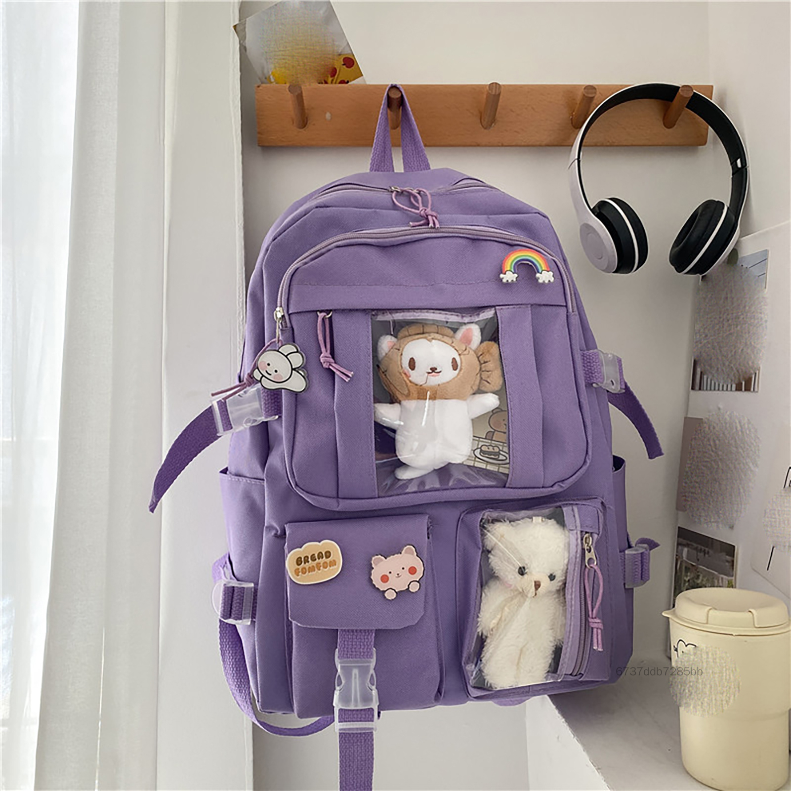 Ba lô học sinh trung học dung lượng lớn Ins Nhật Bản Schoolbag Nữ Hàn Quốc Ba lô SFTK-VN
