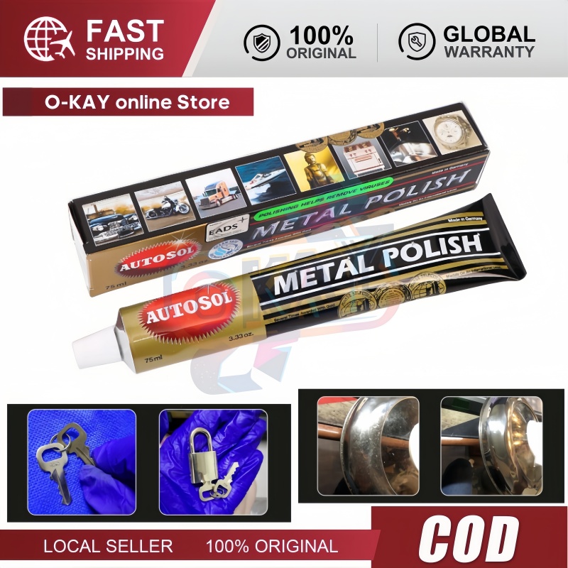 Kem Đánh Bóng Kim Loại 50g - Làm Sáng Inox, Đồng, Nhôm, Mạ Crom - Metal Polish Hiệu Quả Cao
