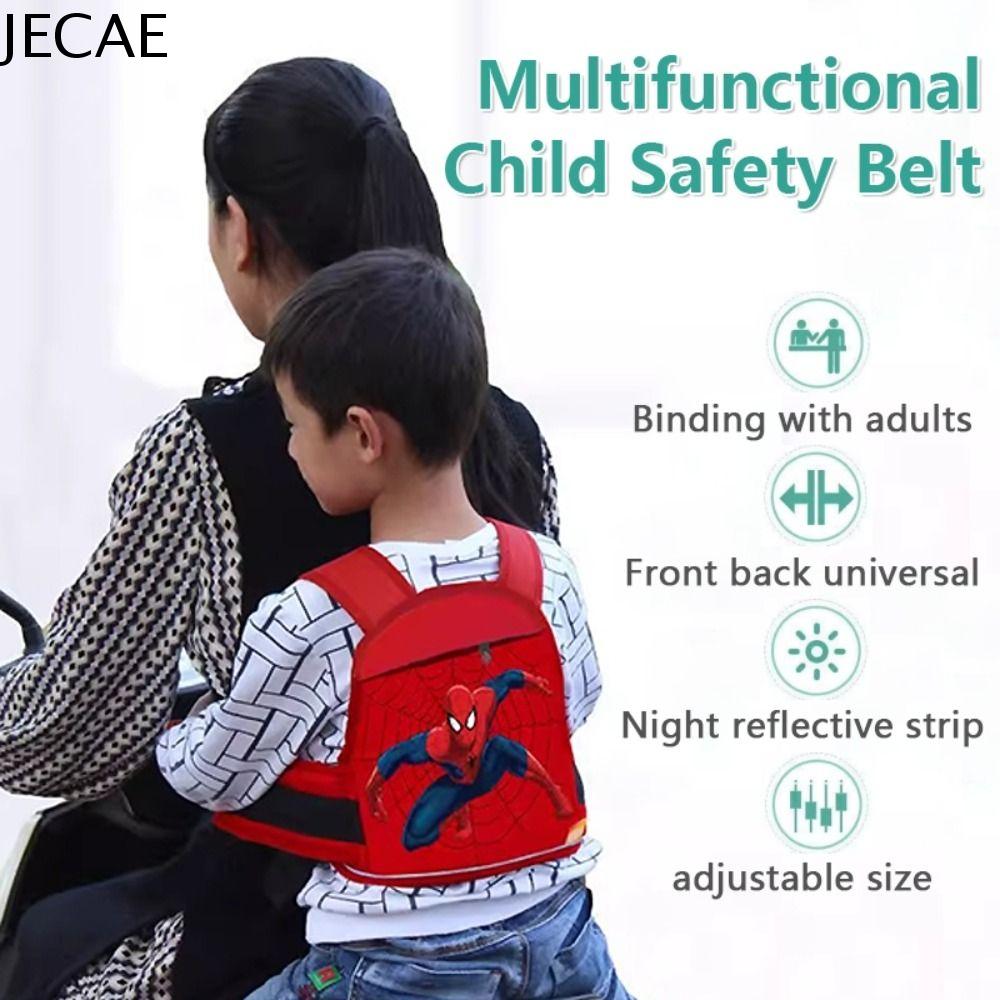 JECAE có dải phản quang Dây đai áo vest yên xe máy Có thể điều chỉnh Bọt biển tổng hợp Dây đai an toàn cho trẻ em Phổ quát Thoáng khí Trẻ em từ 2-12 tuổi