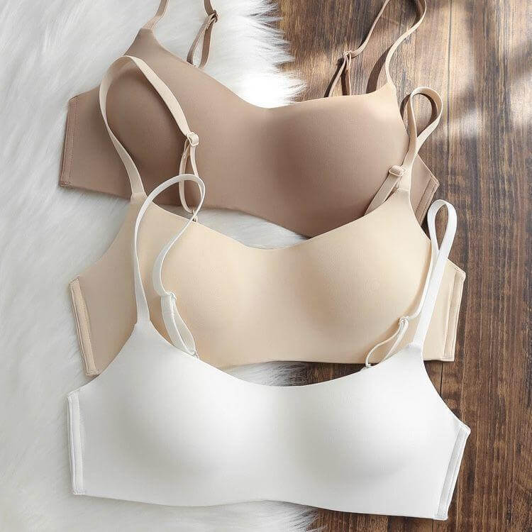 INTIMA Bra and Panty Set for Women Push Up Bra with Foam Small Breasts  Underwear Wireless Seamless Lingerie Beauty Back Brallete and Simple Panty  Terno