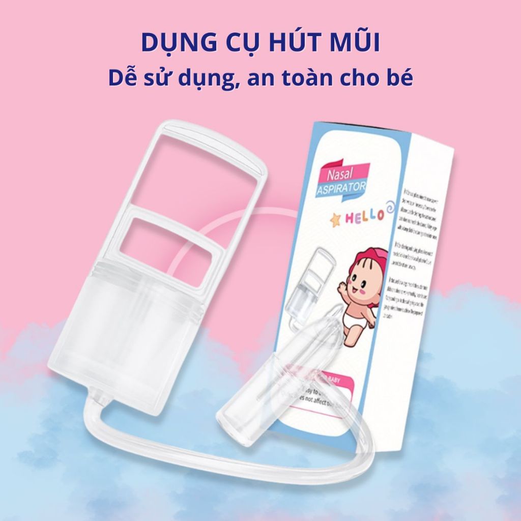 Dụng cụ hút mũi kéo tay thế hệ mới, chất liệu nhựa nguyên sinh, lực hút mạnh an toàn cho bé | NTSHop