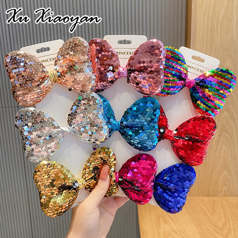 XUXIAOYAN ริบบิ้นคลิปผม XS Kim Sa Sparkle สไตล์เกาหลีสำหรับสาวเต้นรำ (ใหม่ ราคา 10 บาท*ส่งฟรี