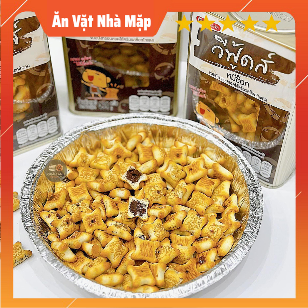 Bánh Gấu Socola Thái Lan Tuổi Thơ Hộp Thiếc 430g
