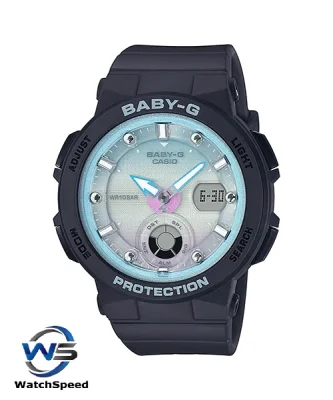 Casio Baby-G BGA-250-1A2 Beach Traveler Series Blue Dial Black Resin 100M Ladies / Womens Watch