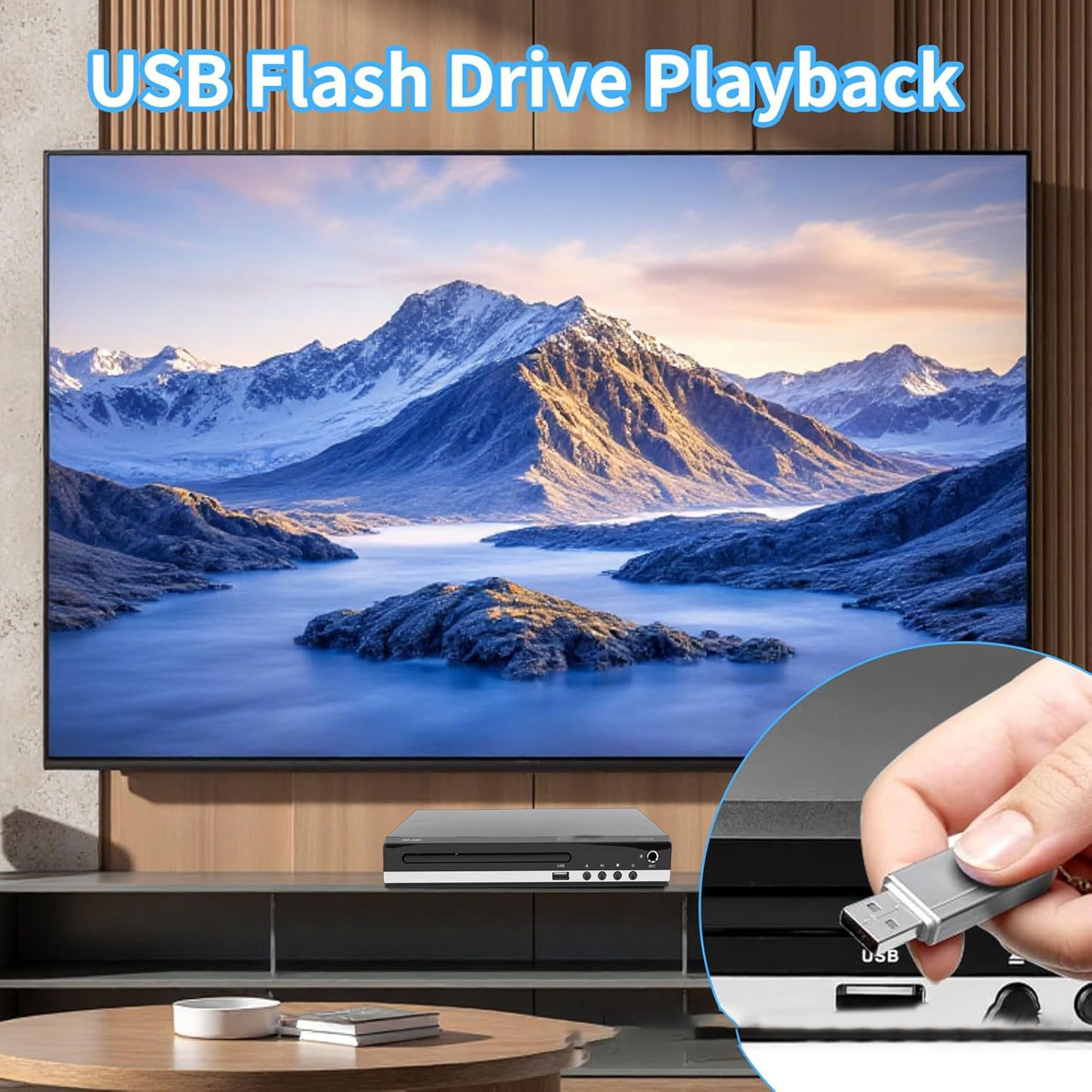 Smate ổ đọc DVD 1080P Giao Diện đa phương tiện HD Tất Cả Các Khu đầu nghe nhạc CD Cho TV Nhà Stereo Với MP3 Phát Lại Điều Khiển Từ Xa 6.5Mm Mic Đầu Vào giao diện USB