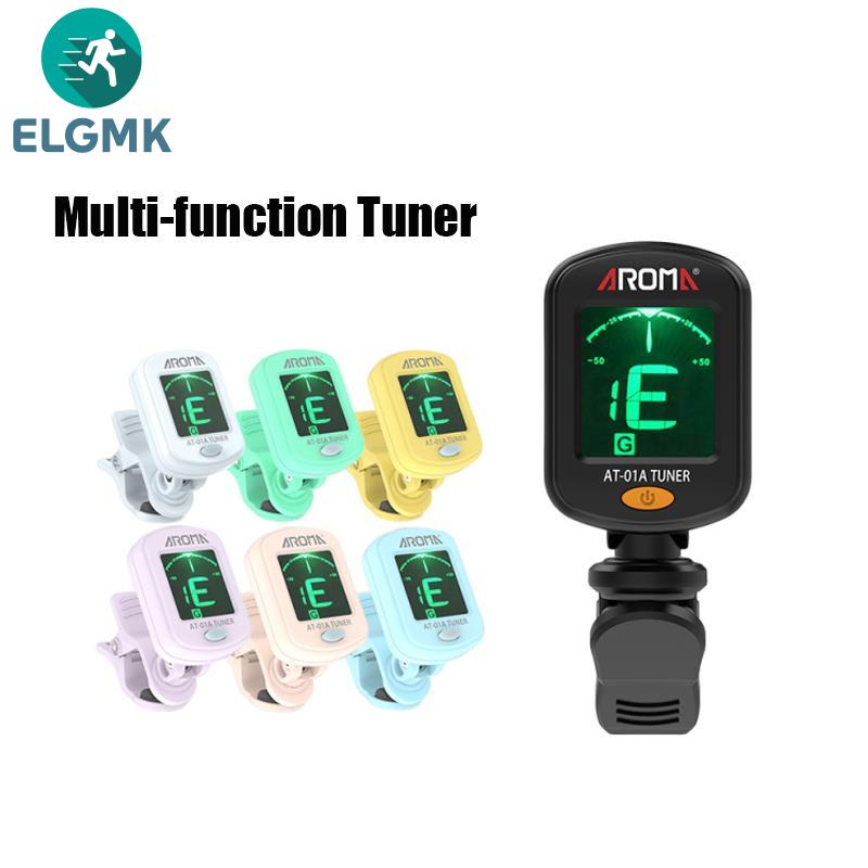 ELGMK ที่จูนเนอร์กีตาร์ AT-01A ที่มีสีสันเครื่องรับสัญญาณคลิปออนจูนเนอร์อิเล็กทรอนิกส์แบบดิจิตอลจอแสดงผล LCD สำหรับกีตาร์อะคูสติกเบสกีตาร์อูคูเลเล่ - ยี่ห้อ ELGMK ราคา 67 บาท*ส่งฟรี