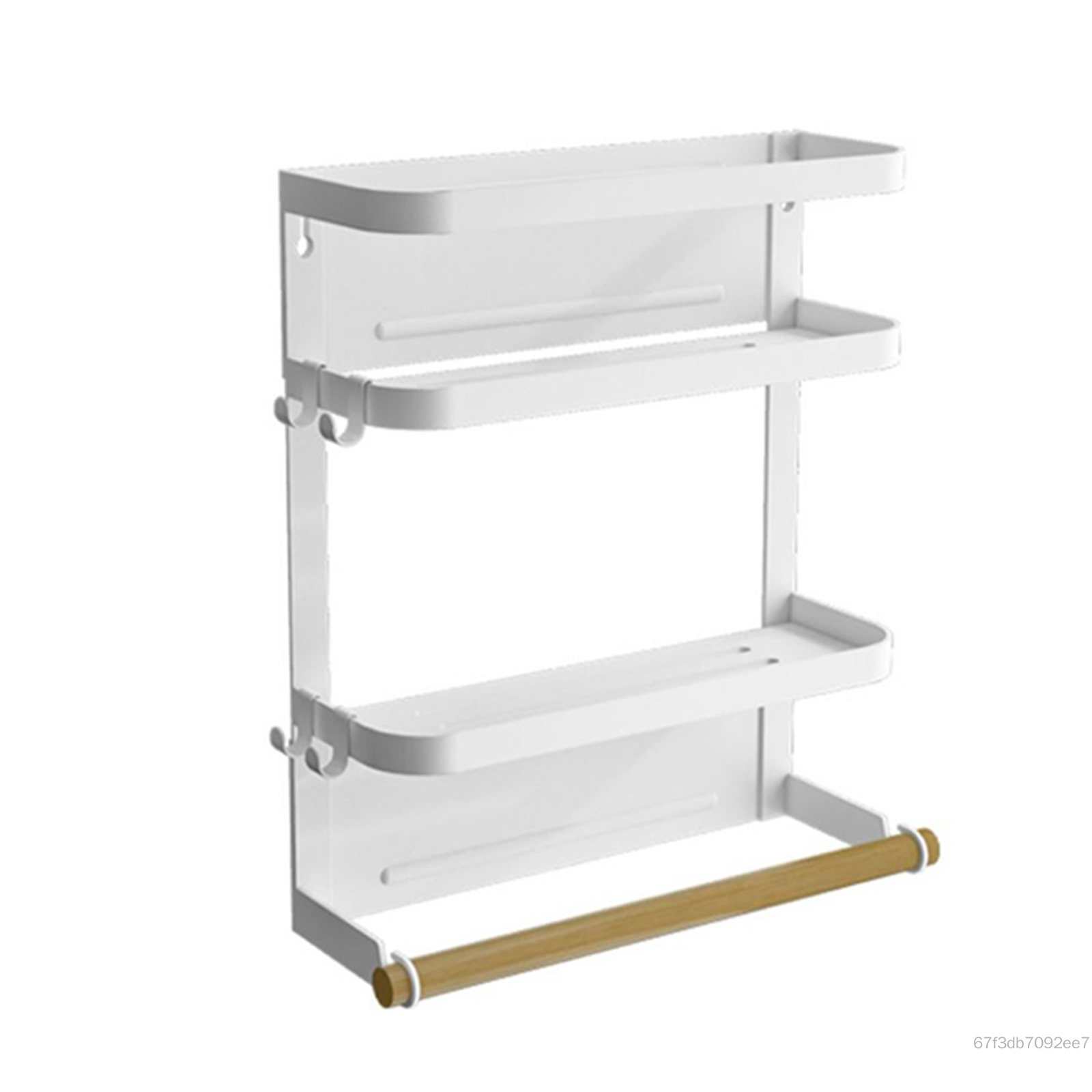 Foldable Refrigerator Organizer Magnetic Fridge Spice Rack Paper Towel Holder HMG-VN