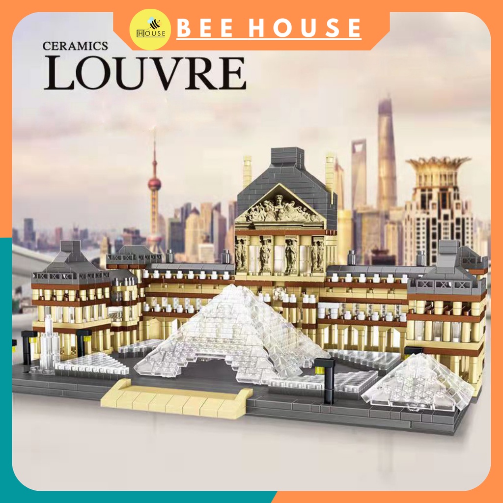 Đồ chơi lắp ghép kiến trúc thế giới cung điện louvre mô hình cung điện cho người lớn xếp hình taj ma