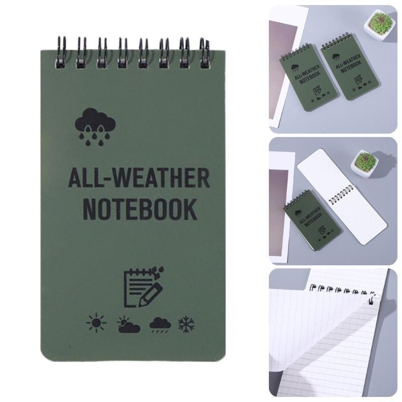 Waterproof Notebook Tacticals Pocket Notebook All Weather Paper Notebook 7.6x12.7cm for Outdoor Activities Recording