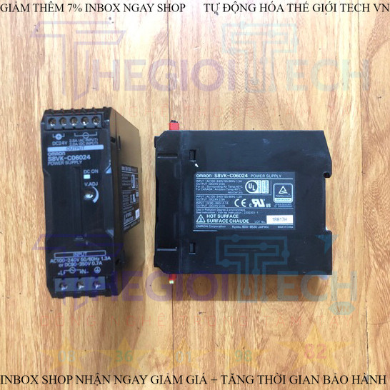 Nguồn cài ray Meanwell 24V-1A 24V-2A 24V-2.5A, 24V-3A MDR-20-24 MDR-60-24 .Hàng cũ tháo máy - Omron 24V-2.5A