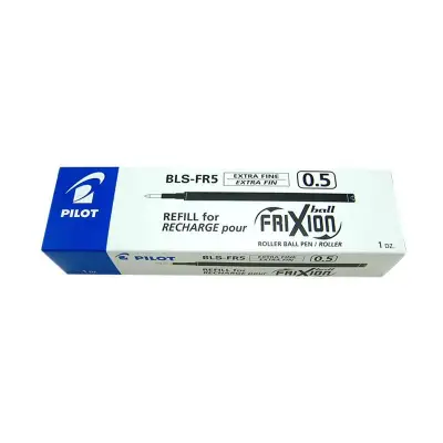 Pilot Frixion Clicker Erasable Pen Refill 0.5/ 0.7mm BLS-FR5 ( Pack of 12)