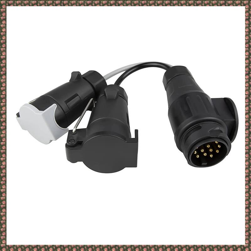 (NJGU) Towing Adapter 13 Plug Pin to 7 Pin 12N+12S Socket Towbar Electric Conversion Adapter Lead for Trailer Truck Caravan