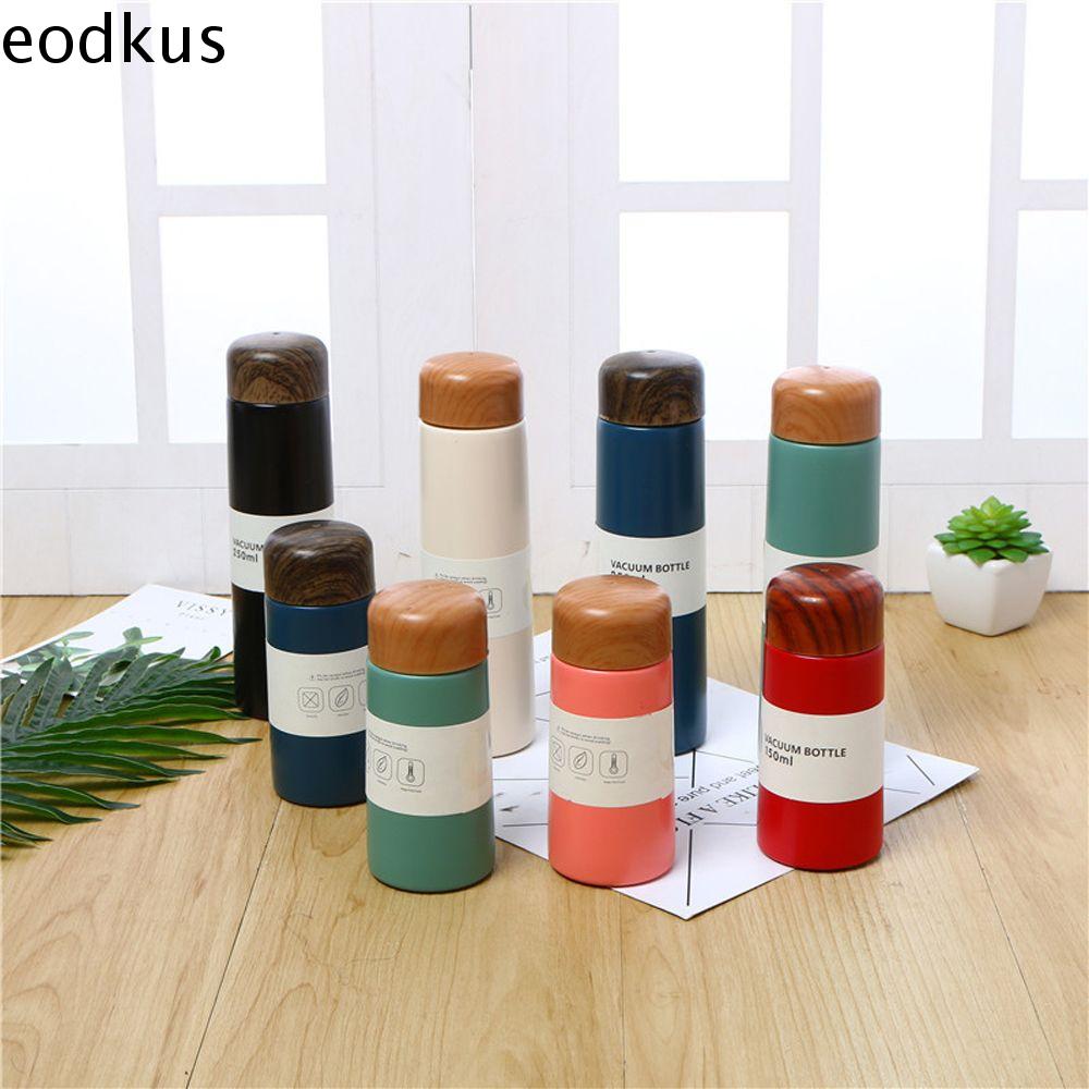 EODKUS Cà Phê Trà Cốc 150ML/250ML Mini Nồi Giữ Ấm Thép không Gỉ Gỗ Hạt Ly cách nhiệt Pocket Cup Chai Nước du lịch Chân không Flask Phích Thermocup