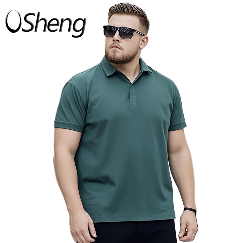  Vsheng cỡ lỡn m-7xl Polo t Áo sơ mi cho Nam giới làm mát mùa hè vải cỡ lớn Tay Ngắn mercerized bông Tops 140kg 
