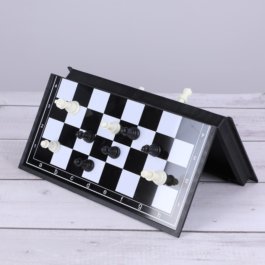 100 Cells PVC Checker Chessboard Wooden Chess Pieces Set 41*41cm Folding  Checkers Chess Game Board BSTFAMLY T6