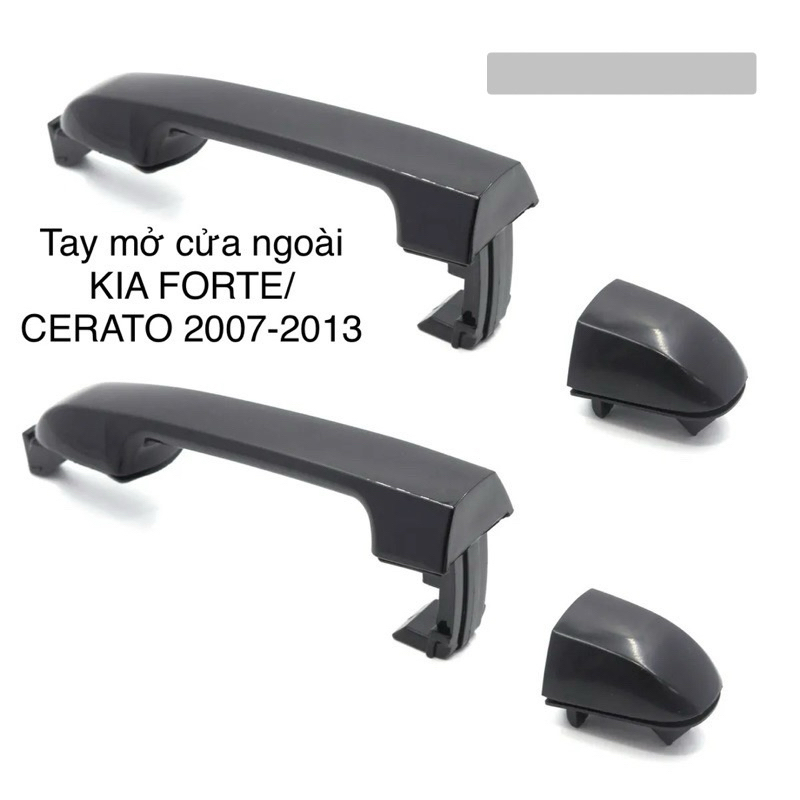 Tay mở cửa ngoài KIA FORTE/ CERATO 2007-2013 2 màu đen và mạ crom cao cấp