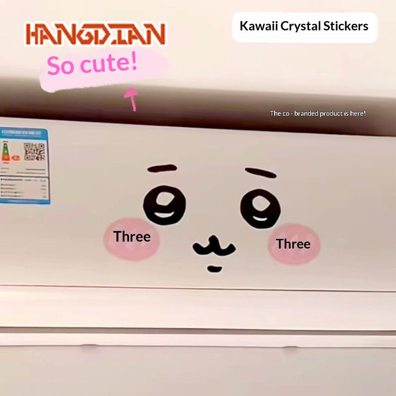 HANGDIAN Cute Cartoon Face Sticker for Home and Vehicle Decoration ราคา 20 บาท*ส่งฟรี
