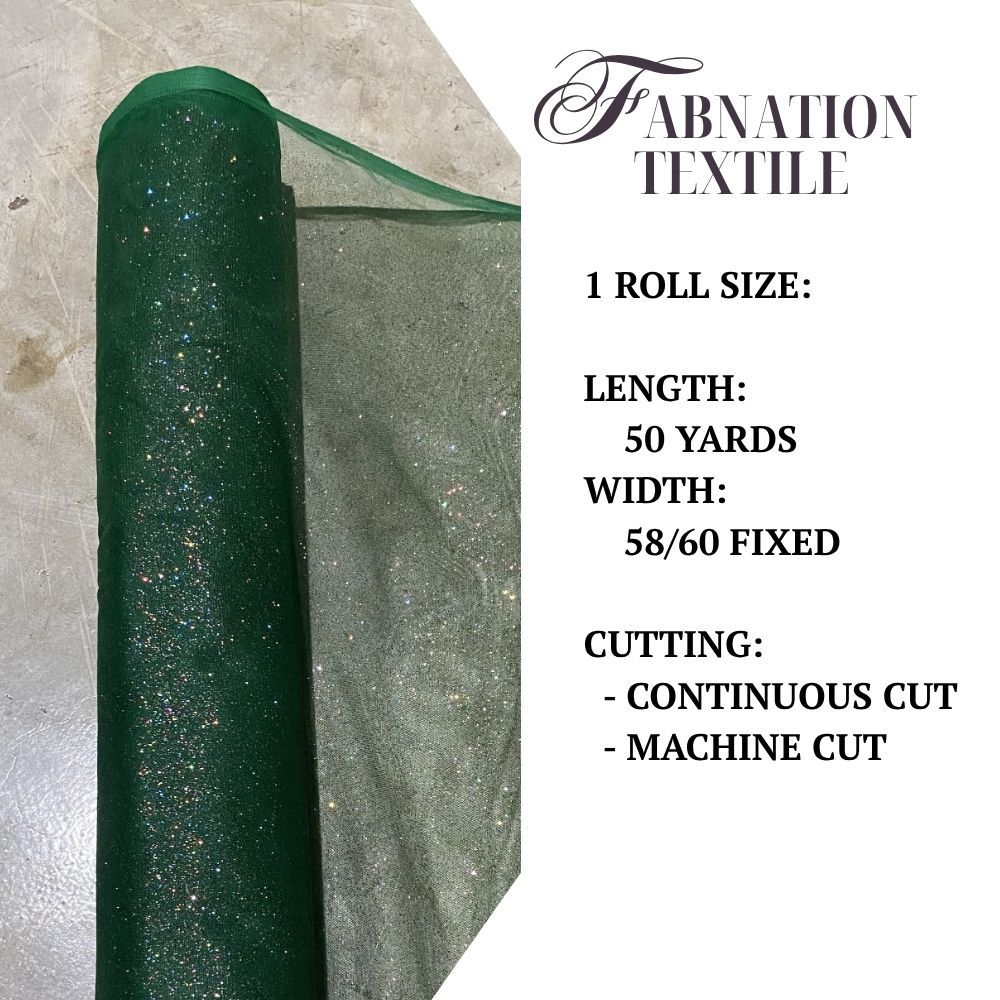 RAINBOW GALAXY GLITTERY TULLE 1 ROLL = 50 YARDS 58/60 FIXED WIDTH