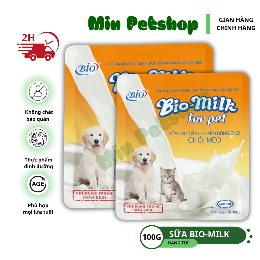 Sữa bio-milk dành cho chó mèo- sữa dinh dưỡng dành cho chó mèo giàu dinh dưỡng dễ tiêu hóa