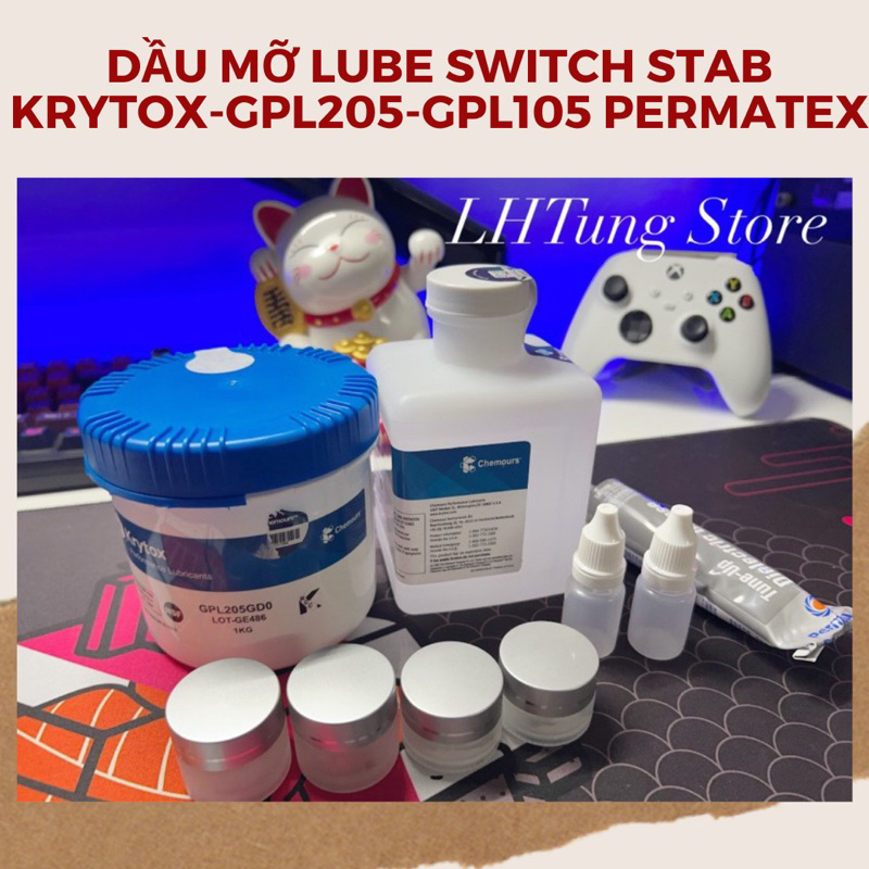 Dầu mỡ lube switch stab bàn phím cơ Krytox GPL205 GPL105 Permatex