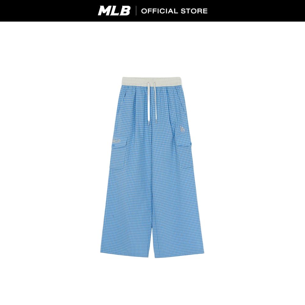 MLB Women Cotton Check Layered Cargo Wide Pants Model 3FWPB4163 07CBL Cobalt Blue ราคา 4,741 บาท*ส่งฟรี