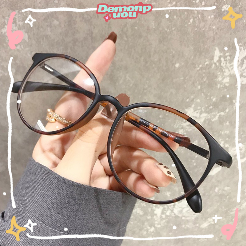 Kính cận Phụ nữ thời trang mới Flat Light Glasses Mens Flat Light Proof Blue Light Demonpuou