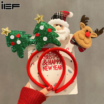 Băng đô giáng sinh ief, phụ kiện tóc trẻ em, kẹp tóc, quà tặng ngày lễ, kẹp tóc gạc, băng đô đầm đi tiệc, phụ kiện đội đầu cos, đồ noel nữ, phụ kiện giáng sinh