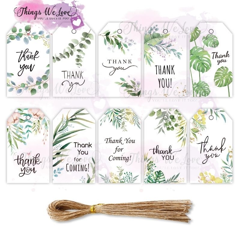 [SG][FREE🚚] 50Pcs Gift Tags Thank you Tag Mini Card Note Goodie Bag Wedding Favour Door Gift Birthday Party Mothers Day