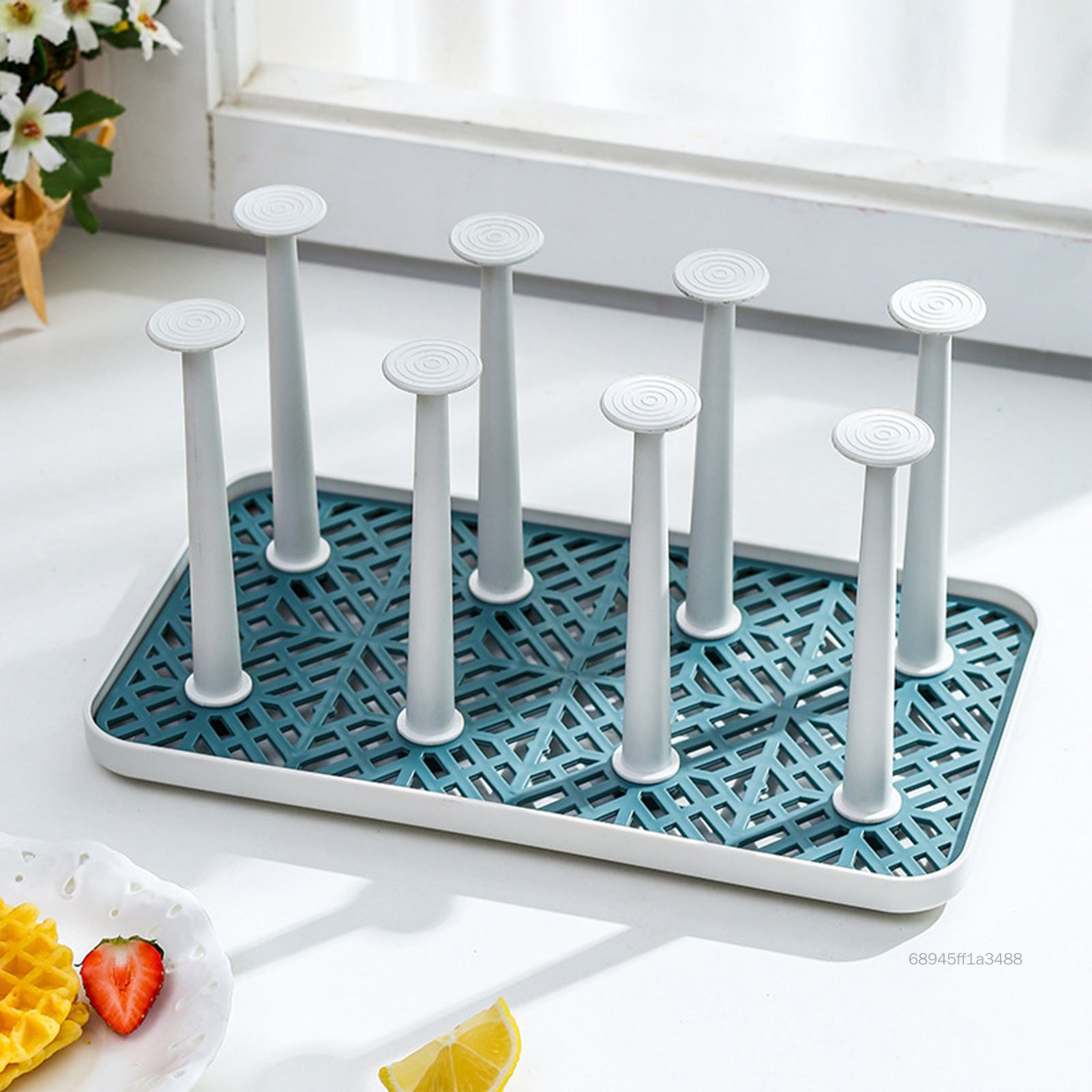 Giá đỡ sấy cốc có thể tháo rời bằng khay thoát nước mịn và dễ làm sạch cho phụ kiện quầy bar & nhà tổ chức nhà bếp HJJN-VN