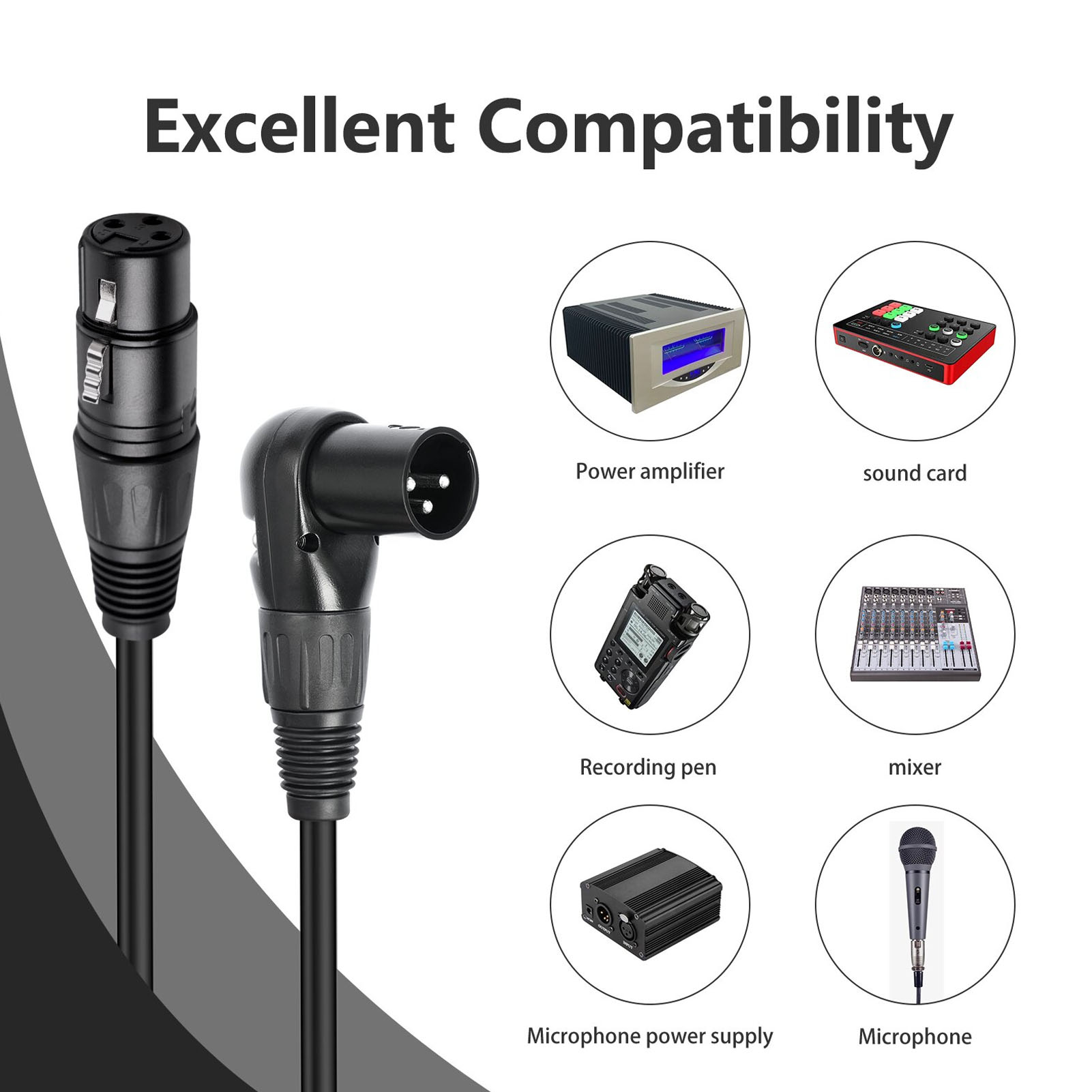 Cáp nối dài Micro PVC XLR đực sang XLR nữ mic dây mở rộng chống nhiễu cho giao diện âm thanh