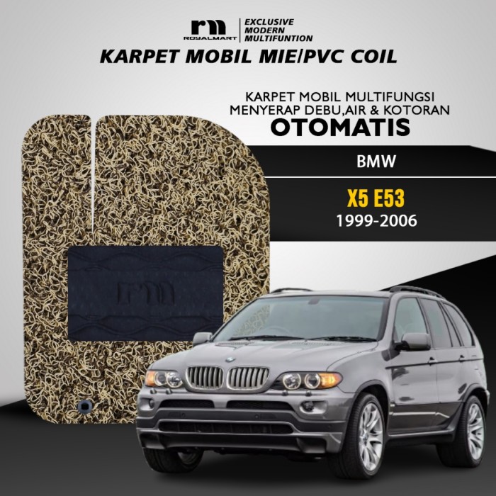 ROYAL MART KARPET MOBIL MIE PREMIUM BMW X5 E53 1999-2006 2 BARIS Harga  720,000 Ringgit*Penghantaran Percuma