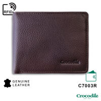 Crocodile C7003R Dompet RFID Bi-fold Wallet Leather Kulit Original - Coklat