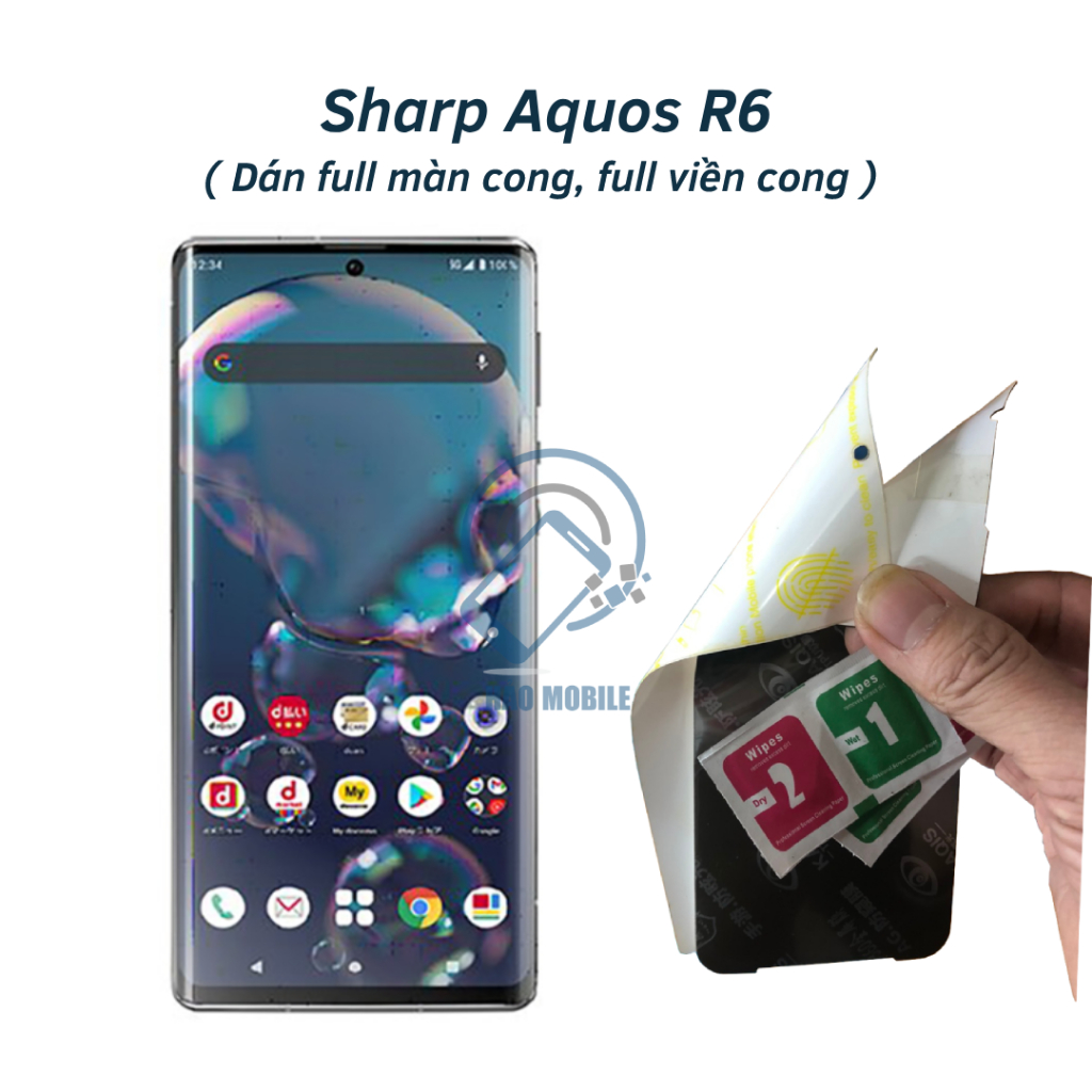 Miếng dán dẻo PPF cho Sharp Aquos R6 dán full màn cong