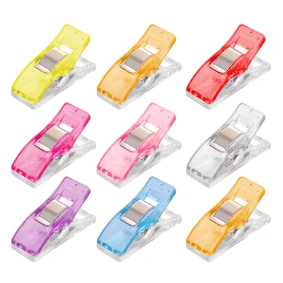 100 PCS Plastic Sewing Clips Multicolor for DIY Crafting Crochet Knitting Quilting Binding Paper Blinder Clip Random Color - intl