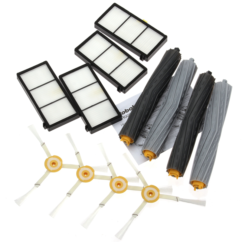 12Pcs Extractor Brush&Filter Kit for iRobot Roomba 800 Series 870 880 Cleaner - intl Singapore