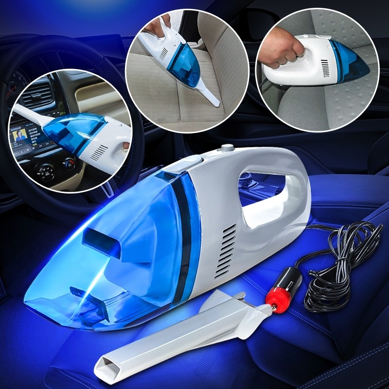 12V Portable Car Vacuum Cleaner Lightweight High Power Wet and Dry Dual Use Super Suction 2.4M 120W Vaccum Cleaner - intl Singapore