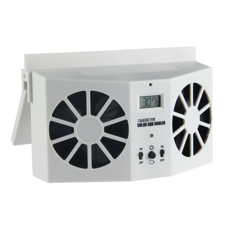fehiba Solar Dual Fan Car Front/Rear Window Air Vent Cool Cooler Fan Windshield Fan - intl Singapore